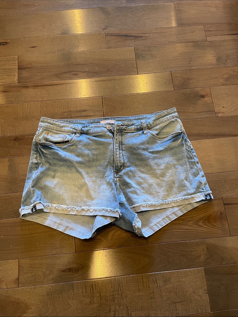 STS Blue Faded Light Blue Denim Cutoff Shorts